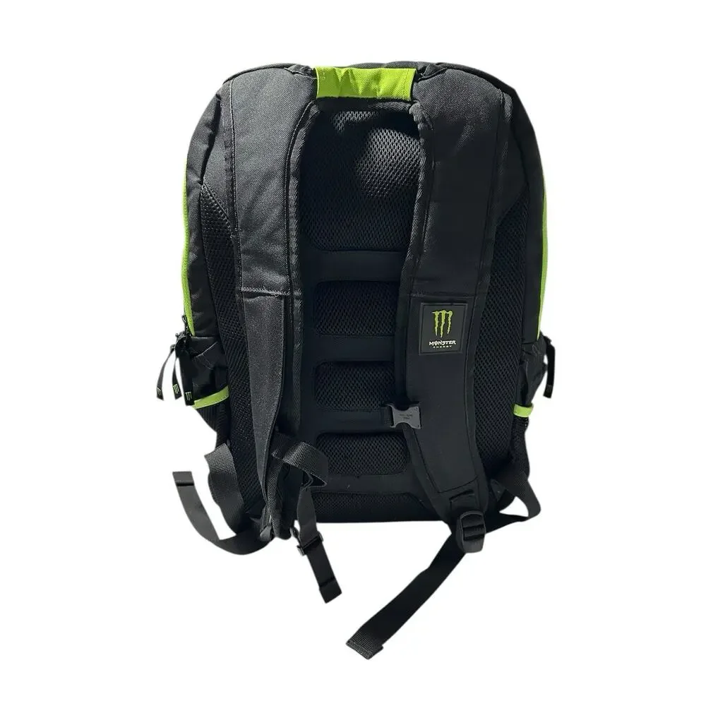 Monster Energy Black Promo Backpack Laptop Padded Pockets Zippers Large Logo
